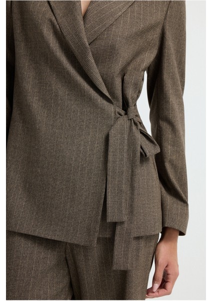 Yandan Bağlamalı Ceket Kahve 11945733001 fiyatları