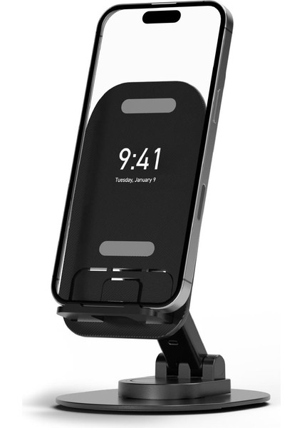 PBS140 Telefon Tablet Standı 60° Ayarlanabilir 1000G Taşıma Kapasiteli Siyah