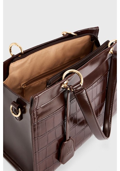 Kroko Desen Çanta Bordo 12145403000 fiyatları