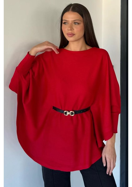 Kadın Kemerli Triko Panço P-00018998 fiyatları