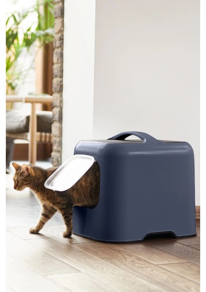 Biala Kapalı Kedi Tuvaleti - Karbon Filtreli ve Kolay Temizlenebilir fırsatları