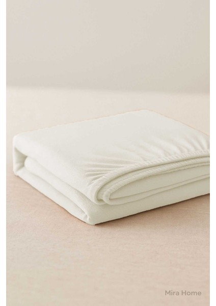 Tek Kişilik Düz Penye &AMP;#37;100 Pamuklu Lastikli Çarşaf 100X200 cm Newsheet Ekru fırsatları
