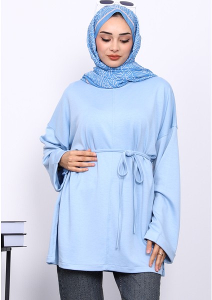 Bebe Mavi Duble Kol Modal Tunik