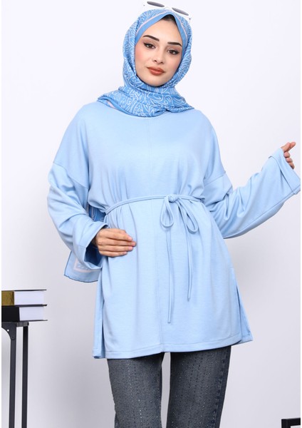 Bebe Mavi Duble Kol Modal Tunik modelleri