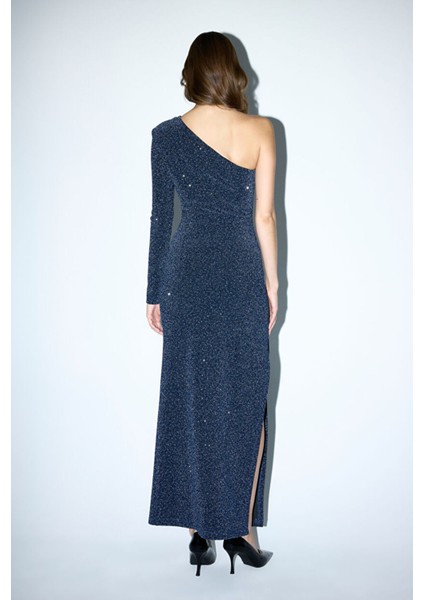 Asimetrik Örme Elbise Lacivert 12444590002 indirimleri