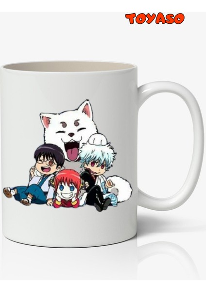 Gin Tama Anime Temalı Beyaz Kupa Bardak Sevgiliye Arkadaşa Hediye