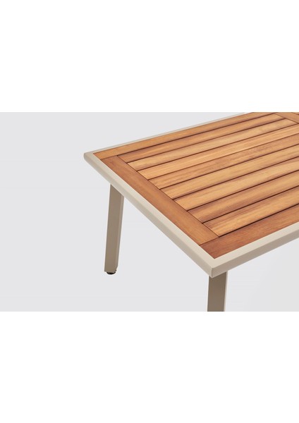 Milano Iroko Tabla 100X230 Alüminyum Masa - Kum Rengi fiyatları