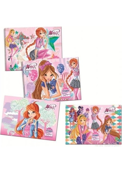 Winx Pp Kapaklı 17X24 Spiralli 15 Yaprak Resim Defteri 12'li Paket