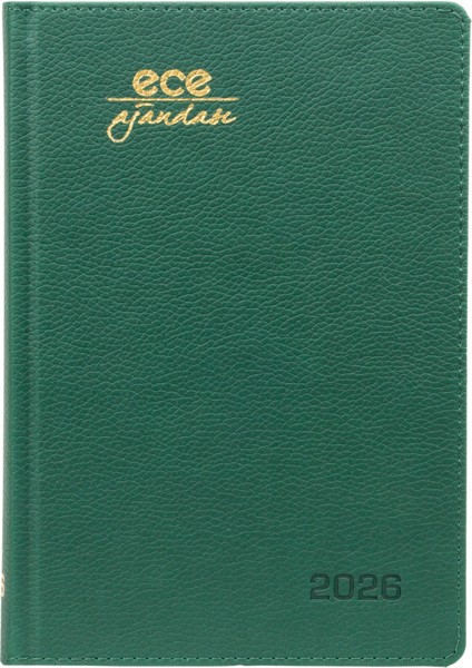 Ece-Kemer Yeşil Çizgili Günlük 14X20 2026
