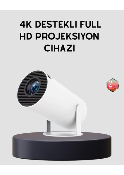 Buğz Ev Sineması Projeksiyon Cihazı – 160 Ansı Lümen, 4K Uyumlu ve Kablosuz Görüntü Aktarımı