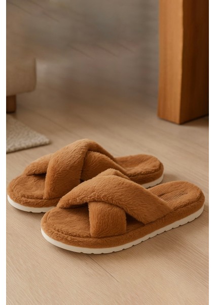 CP30 Tüylü Pofuduk Çapraz Kışlık Kadın Ev Terliği fiyatları