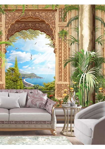 Saray Kemer Desen Isı ve Ses Yalıtımlı Sağlıklı Tekstil Duvar Kağıdı fiyatları