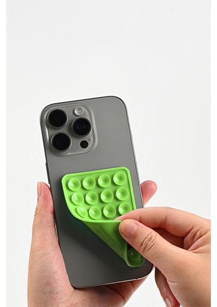 Cep Telefonu Sabitleyici Yapışkanlı Silikon Vantuz Çok Renkli Silikon Cn