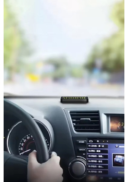 Oto Park Numaratörü Telefon Numarası Ön Cam Park Tel Numaralık Fosforlu Cam Kartı Oto Aksesuarları