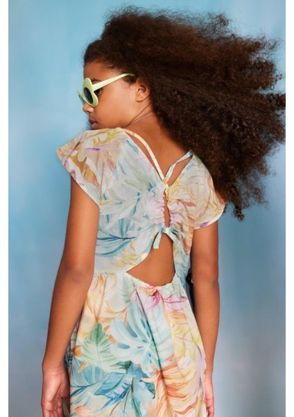 Kız Çocuk 10-16 Yaş Çiçek Desenli Elbise 6991 Pembe fiyatları