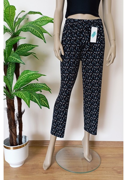 Kadın Penye Kumaş Baskılı Yumuşak Pamuklu Pijama Altı modelleri