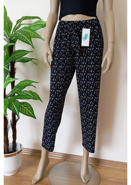 Kadın Penye Kumaş Baskılı Yumuşak Pamuklu Pijama Altı indirimleri