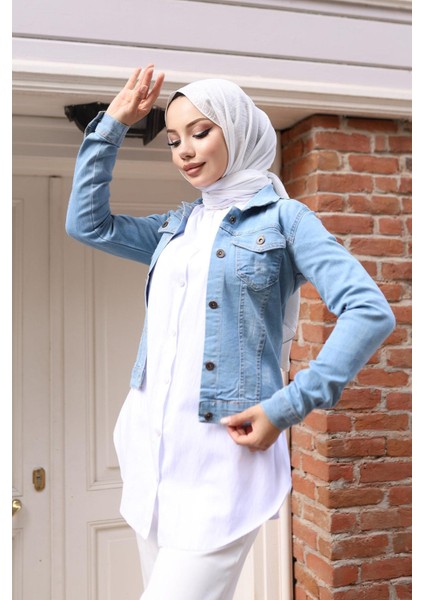 Düğmeli Kot Ceket Açık Kot 6027 fiyatları