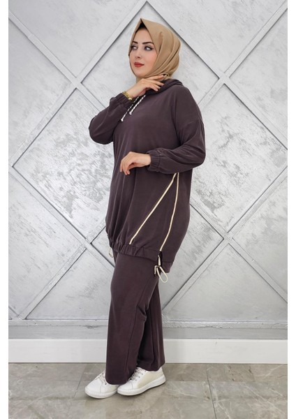 Kadın Kapüşonlu Kombinli Tesettür Takım