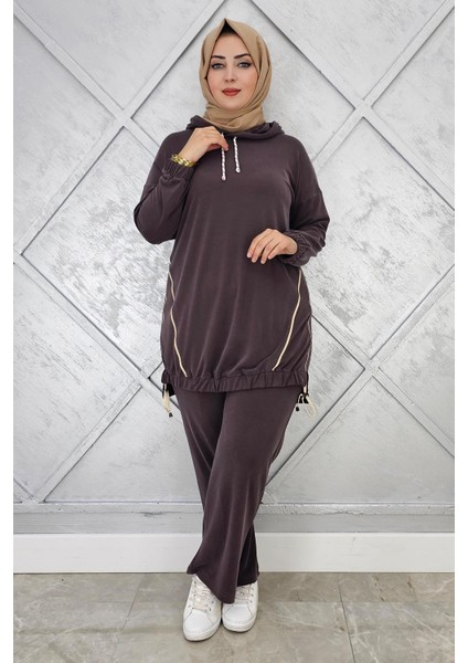 Kadın Kapüşonlu Kombinli Tesettür Takım modelleri