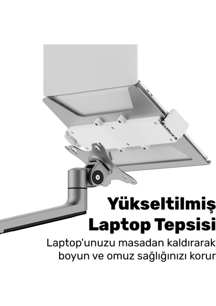 STD72024MLG 11"-17" Notebook 17"-32" Monitör Destekli Alüminyum Monitör Tutucu indirimleri
