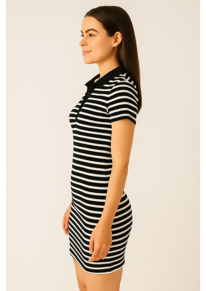 Polo Yaka Fitilli Elbise modelleri