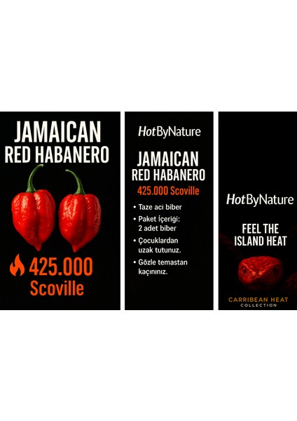 Jamaıcan Red Habanero / 425.000 Scoville - Gerçek Taze Acı Biber indirimleri