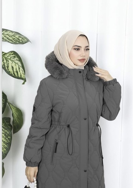 Zahire Kadın Büyük Beden Nova Kumaş Ara Boy Kapüşonlu Mont fiyatları