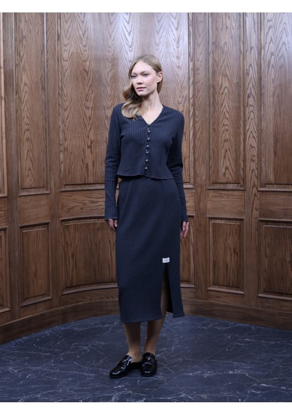 Kadın Düğme Detay Etek-Bluz Takım fırsatları