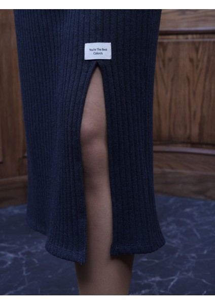 Kadın Düğme Detay Etek-Bluz Takım