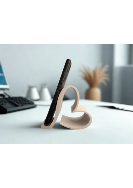 Ikizler Kalp Tasarım Modern Telefon Tutucu Masaüstü