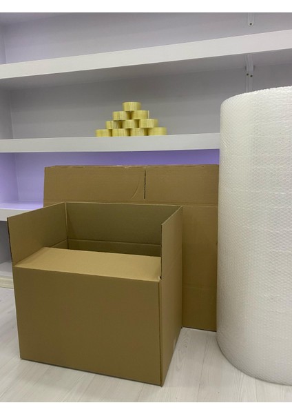 Çift Oluklu Kutu Boş Karton 60X40X40 Orta Boy 3 Lü Adet
