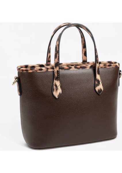 SP1185 Kadın El Çantası Kahve-Leopar Taba fırsatları