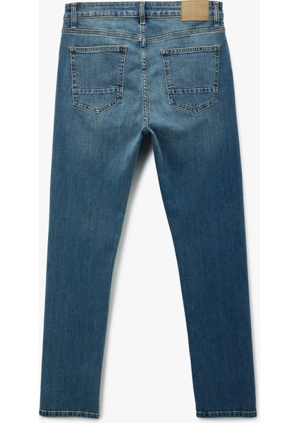 Normal Bel Yıpratmalı Pamuklu Slim Fit Jean Pantolon - Brad Jean fiyatları