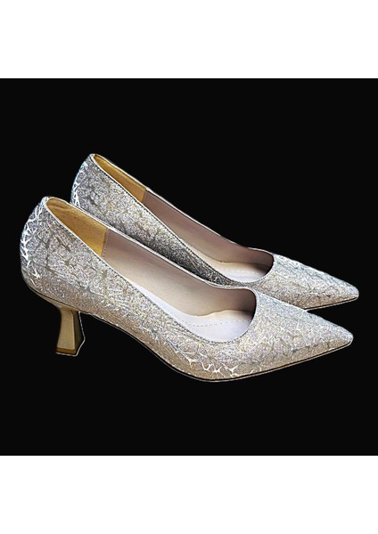 Yeni Yapı 5 cm Kadeh Topuklu Sim Yapılı Bayan Stiletto Abiye Ayakkabı modelleri