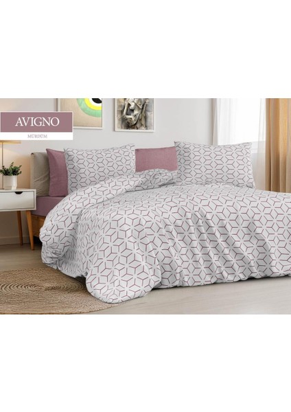 Avıgno Gül Kurusu Çift Kişilik Nevresim Takımı