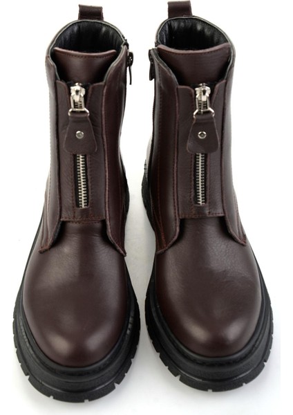 Kahve Hakiki Deri Kadın Bot & Bootie K02286089903 fırsatları