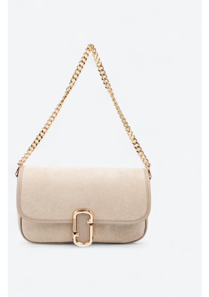 SP1171 Kadın Omuz Çantası Süet Bej-Kum