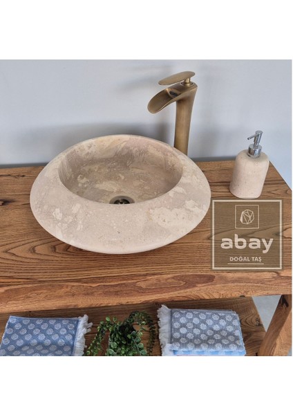 Traverten Ufo Model Çanak Lavabo