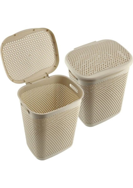 Krem Rengi Hasır Görünümlü Çamaşır Sepeti – Doğal ve Şık Tasarım fırsatları