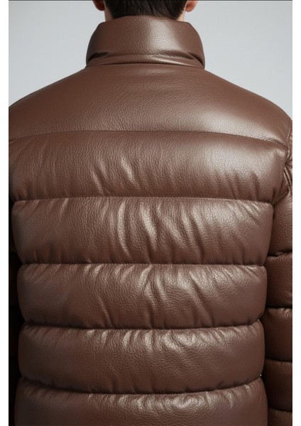 Clous Kahve Erkek Hakiki Deri Şişme Kaban indirimleri