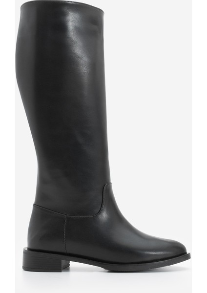 Kadın Fermuarsız Günlük Çizme Meloya Siyah modelleri