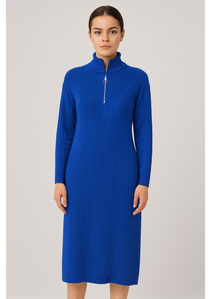 Yeni Sezon Fitilli Fermuar Detaylı Uzun Elbise indirimleri