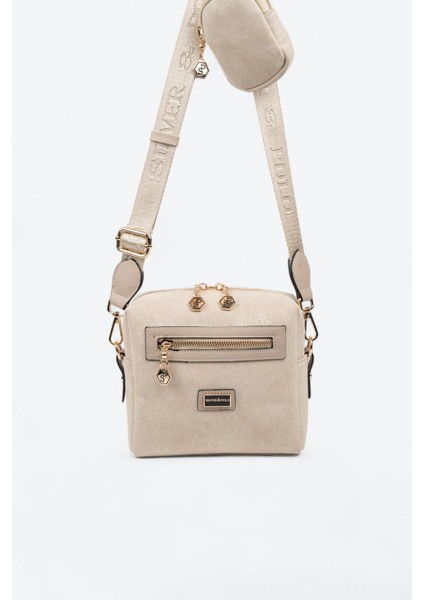 SP1038 Kadın Çapraz Çanta Bej-Kum