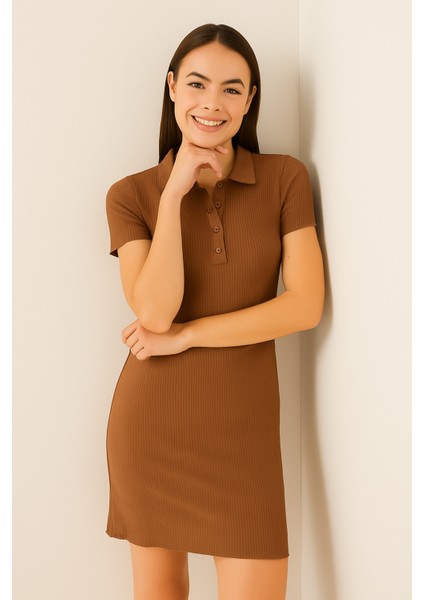 Polo Yaka Fitilli Elbise fırsatları