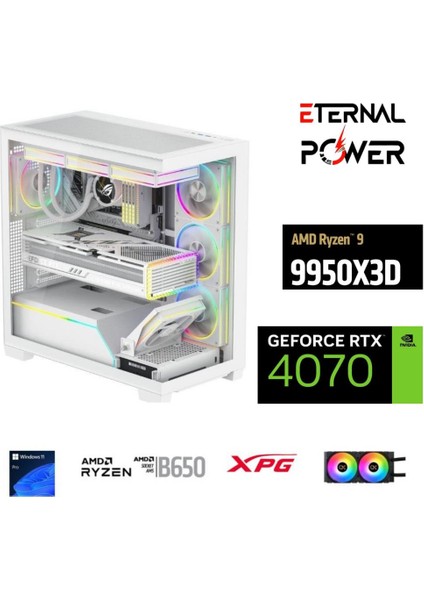 Ryzen 9 9950X3D 32GB Ddr5 1tb M.2 Rtx 4070 B650 750W 240M
