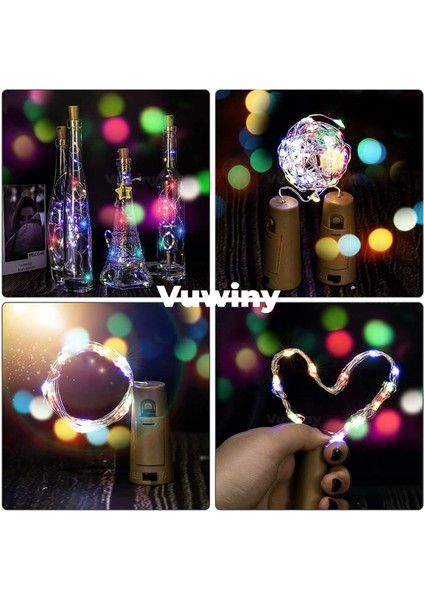 Tıpalı Mantar Dekoratif Şişeler Için Bükülebilir Pilli Peri LED Rgb (2 Metre) modelleri