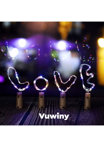 Tıpalı Mantar Dekoratif Şişeler Için Bükülebilir Pilli Peri LED Rgb (2 Metre) fırsatları