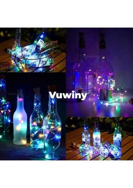 Tıpalı Mantar Dekoratif Şişeler Için Bükülebilir Pilli Peri LED Rgb (2 Metre) indirimleri