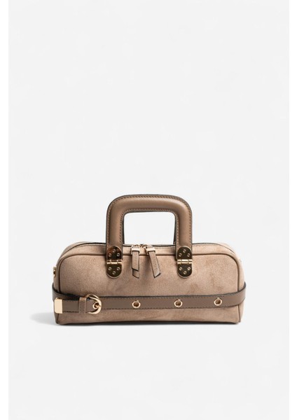 SP1258 Kadın El Çantası Süet Vizon